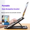 Laptop Stand with Phone Holder Height Adjustment High Stability Strong Load-bearing Hollow Design Non-Slip Notebook Holder