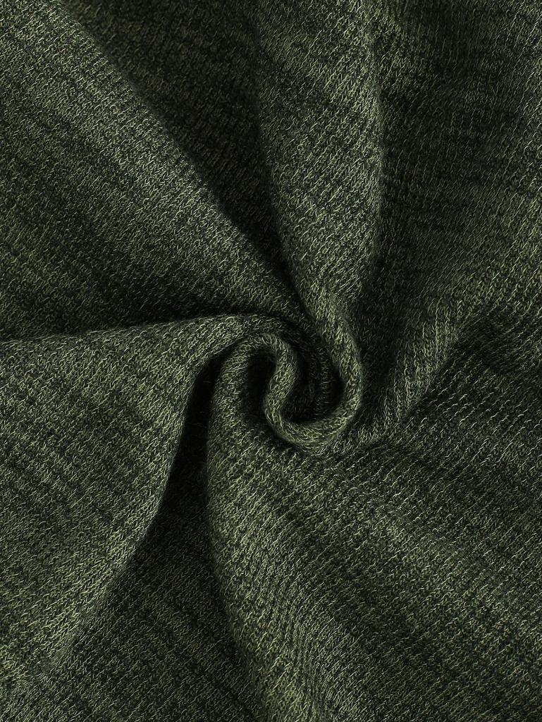 ZAFUL Женская повседневная трикотажная толстовка с капюшоном из меланжевого трикотажа с карманом на молнии спереди и длинным рукавом