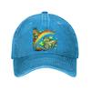 St Patricks Day Rainbow Clover Print Cotton Baseball Cap Adjustable Curved Brim Casual Dad Hat Unisex