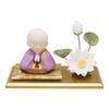 Ryukodo Monk and Lotus Decoration Height X Width X Height Approx. 10.0 14.0 9.8cm