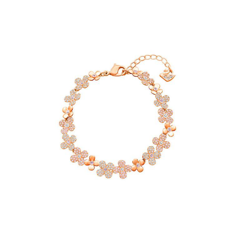 Swarovski Elderflower Flower Crystal Bracelet Women bracelets Rose-Gold 5253672