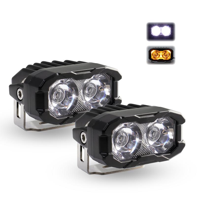 Mini 20W LED Work Light with Amber DRL Clear Yellow Lens Multi Beam Pattern Option Compatible Bronco Wrangler F150 Tacoma Hilux