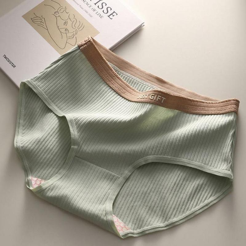 Женские хлопковые трусики со средней талией, удобные трусы, мягкие трусики для девочек, сексуальное нижнее белье