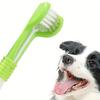 1Pcs Pet Toothbrush 3-Sided Dog Plastic Toothbrush Cat Dog Oral Cleaning Products Puppy Kitten Teeth Cleaning Tool