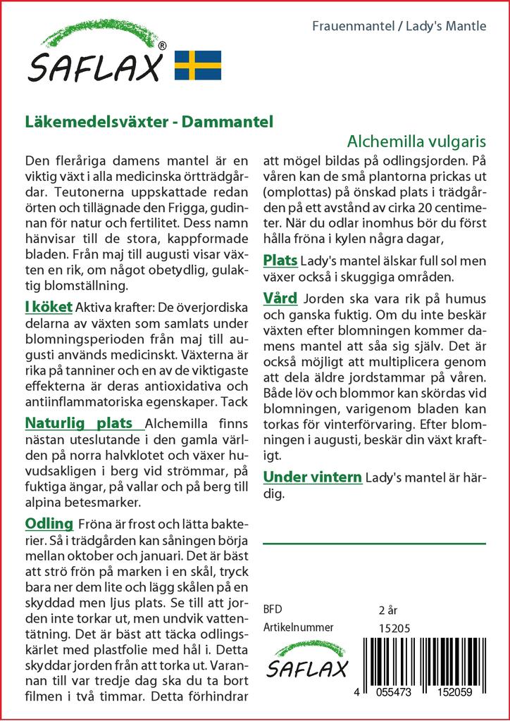 SAFLAX Garden in the Bag - Манжетка дамская - 100 семян - С субстратом в подходящем пакете - Alchemilla vulgaris