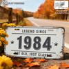 Vintage Distressed Year Number Castle Pattern Slogan License Plate Metal Tin Sign Retro Wall Decor For Bar Cafe Home Garden