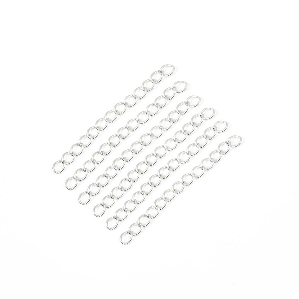 Универсальные металлические удлинительные цепочки для ювелирных изделий с совместимостью с застежкой-лобстером - 50 штук