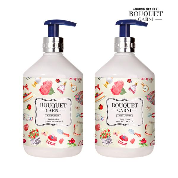 Bouquet Garni Deep Perfume Body Lotion Rose Garden Scent 520ml x2