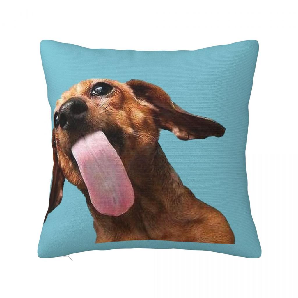 Dachshund Dog Square Pillow Covers Polyester Home Wiener Sausage Doxie Cushion Case Cute Decor Pillowcase 4040