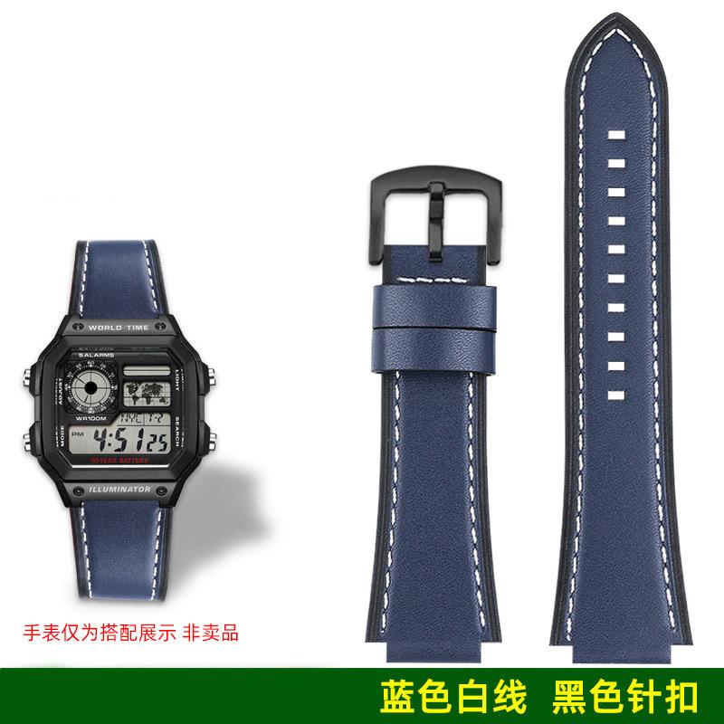 AE1200 A158 Ретро Натуральная Кожаная Ремешок Для Casio DW-H5600 A168 AE1300 Винтажный Браслет Часов Мужской Выпуклый рот Бычья кожа Браслет 18 ММ