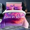Love Heart Valentine's Day 3D Duvet Cover Bedding Set Comforter Linen Pillowcases Wedding Decor For Couples Twin King Queen