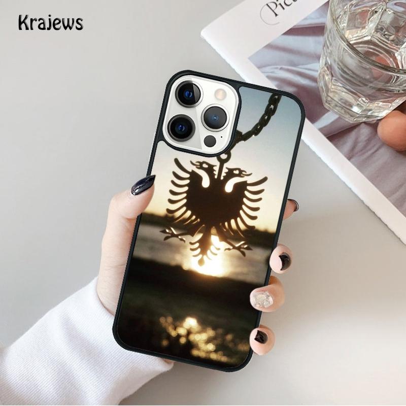Чехол для телефона с флагом Албании Для iPhone 17 Air 16 15 14 Max Plus 11 12 13 Pro Max Чехол для телефона coque