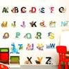 26 Pcs PVC Alphabet Wall Decals for Kids Rooms Animal ABC Playroom Decoration Wall Stickers