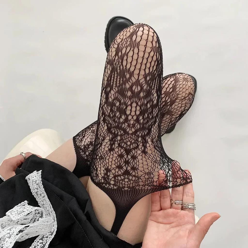 Сексуальные Женские Подвязки Сетчатые Чулки Женские Кружевные Жаккардовые Длинные Рыбацкие Сети Чулки Цветочные Колготки Леггинсы Трикотажные Штаны Высокое Качество