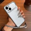 Роскошный чехол для телефона с большим окном и ремешком для iPhone 15 Plus, 15, 14 Plus, 14, 13. Премиальный текстурированный корпус