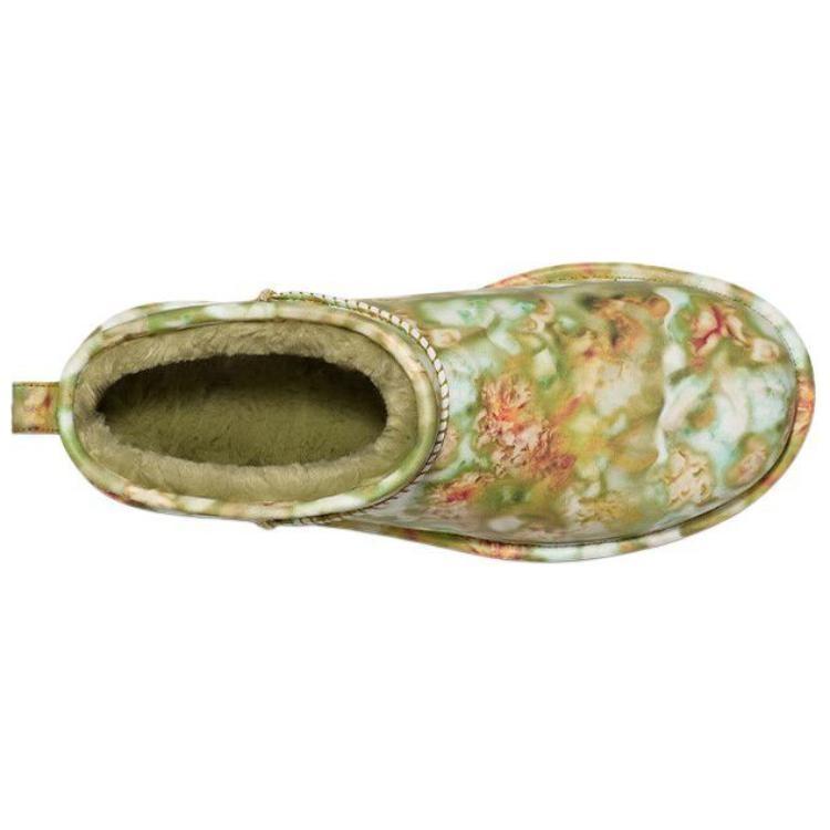 (WMNS) Женские ботинки UGG Classic Ultra Mini на платформе 'Collina Strada Green Floral' 1170937-GRNF