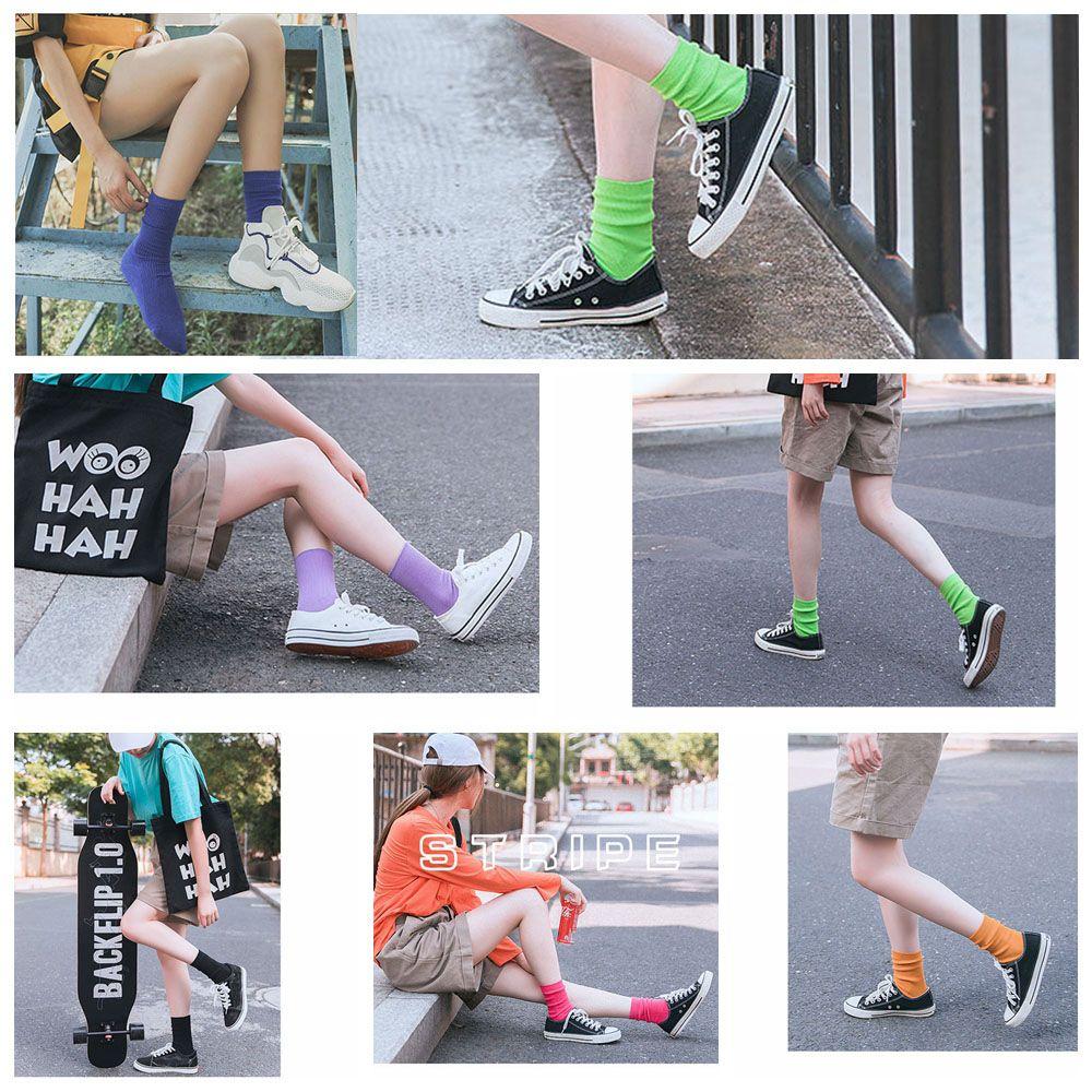 Candy Color Breathable Ankle-High Winter warm Cotton Socks Knitting Hosiery Stocking