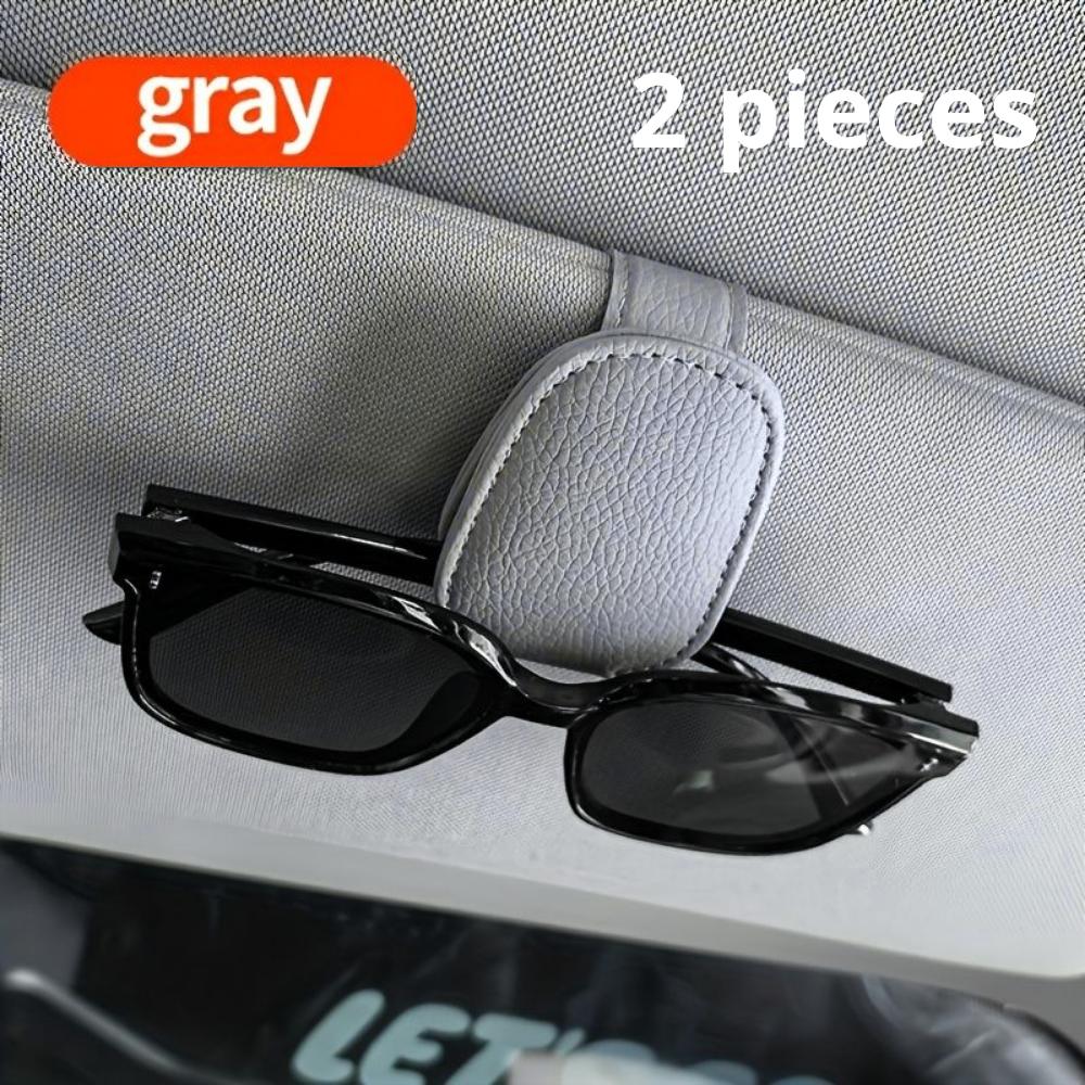 Элегантный держатель для автомобильных очков из высококачественной кожи с отделением для нескольких карт для козырька