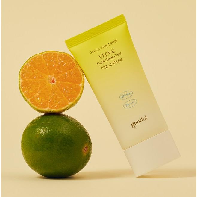 Goodal Крем Green Tangerine Vita C для выравнивания тона и осветления пигментных пятен 50 мл Корейская косметика Осветляющий с УФ-защитой