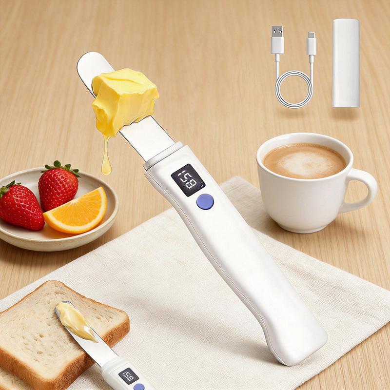 304 Stainless Steel Heating Butter Knife Melting Butter Spreader For Toast Bread Cream Cheese Western Kitchen Gadgets