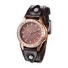 Часы-браслет Панк кожаный ремень Аналоговый водонепроницаемый кожаный ремень Повседневный деловой модный часы Коричневый Аксессуары День рождения Рождество Подарок Женский