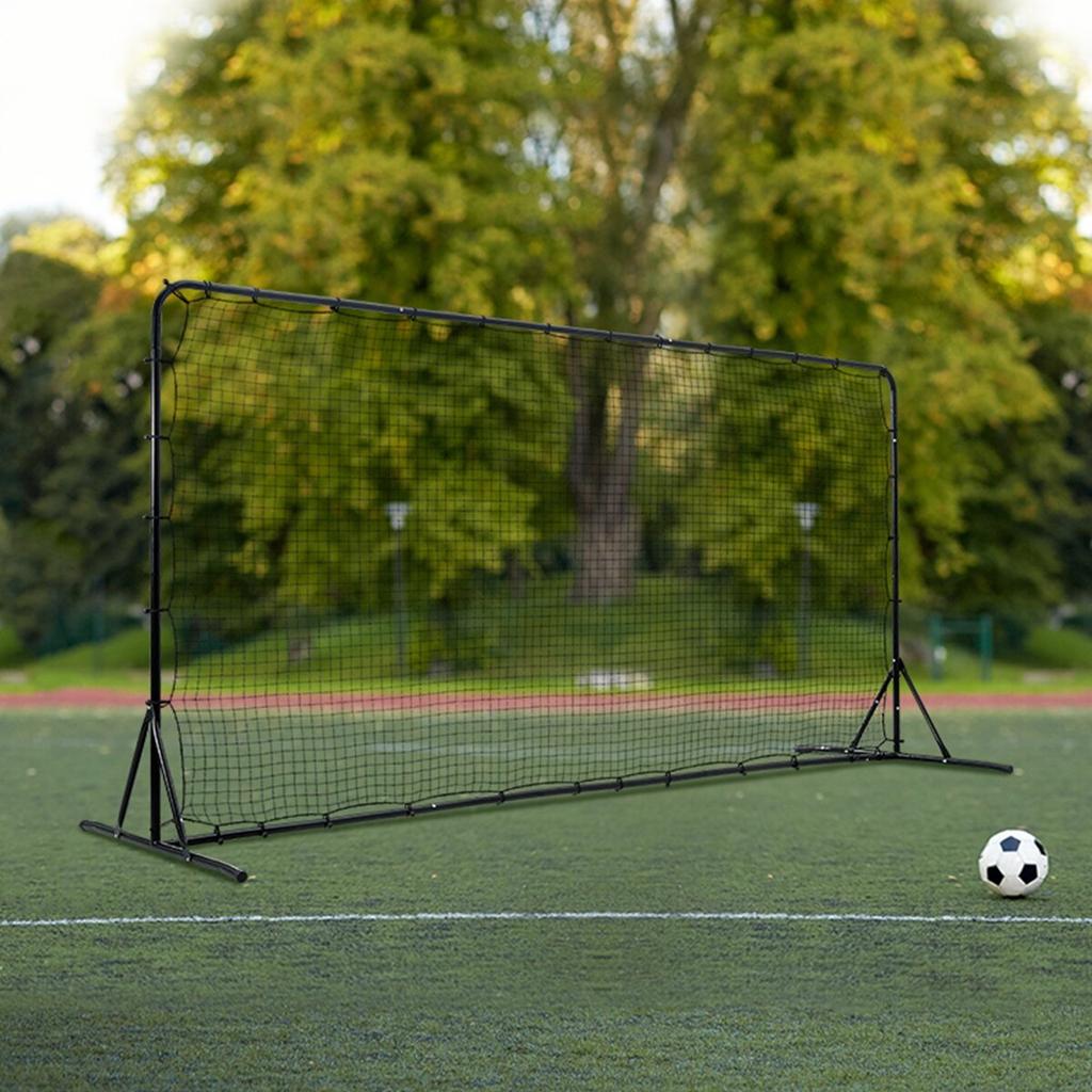 Soccer Rebounder Net, 12x6FT Iron Soccer Training Equipment, Sports Football Training Gift with Portable Bag, Volleyball Rebounder Wall Perfect for