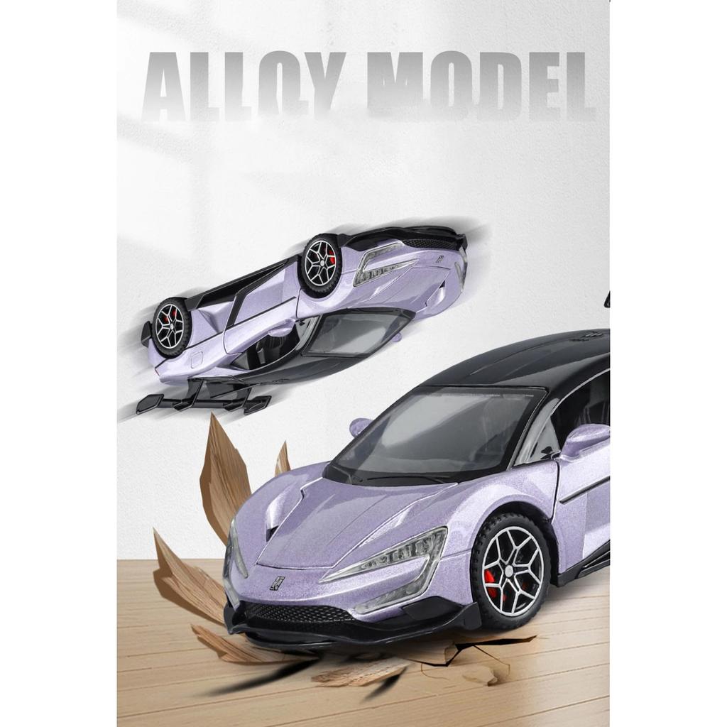 1/32 BYD Look Up U9 Pure Electric Performance Supercar Alloy Diecast Model Car Home Trendy Toys Collections Hobby Display Friend