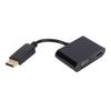 Адаптер DisplayPort на HD Multimedia Interface VGA 2-в-1 Конвертер-хаб DisplayPort на VGA Черный