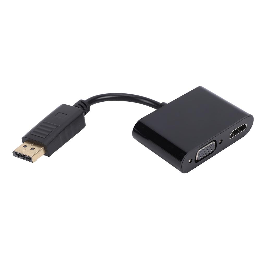 Адаптер DisplayPort на HD Multimedia Interface VGA 2-в-1 Конвертер-хаб DisplayPort на VGA Черный