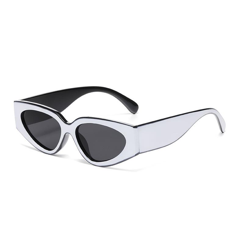 Vintage Patchwork Small Cat Eye Sunglasses Women New Fashion Small Black White Gradient Sun Glasses Ladies Trendy Sexy Shades