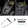 For Seat Leon 2017 2018 2019 Real Soft Carbon Fiber Sticker LHD RHD Car Gear Shift Outer Frame Panel Trim Interior Accessories.