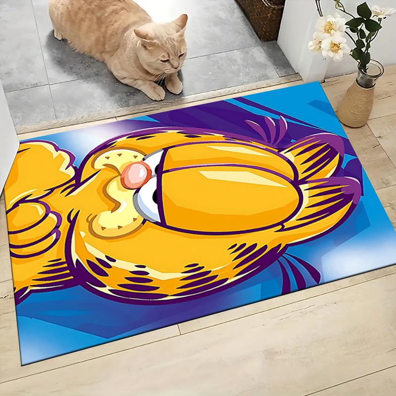1Pc Garfield'S Cozy Nap Carpet Rug Customizable Soft Washable Antislip Home Living Room Sofa Mats Personalized Rug 091776