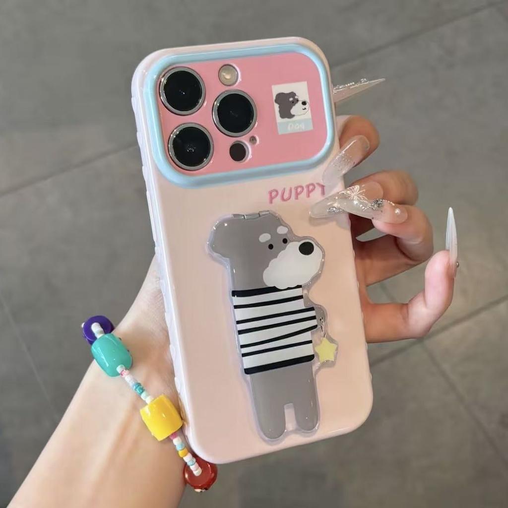 Забавный держатель для щенка подходит для мобильного телефона apple 11promax iphone11 huawei love window мягкий чехол