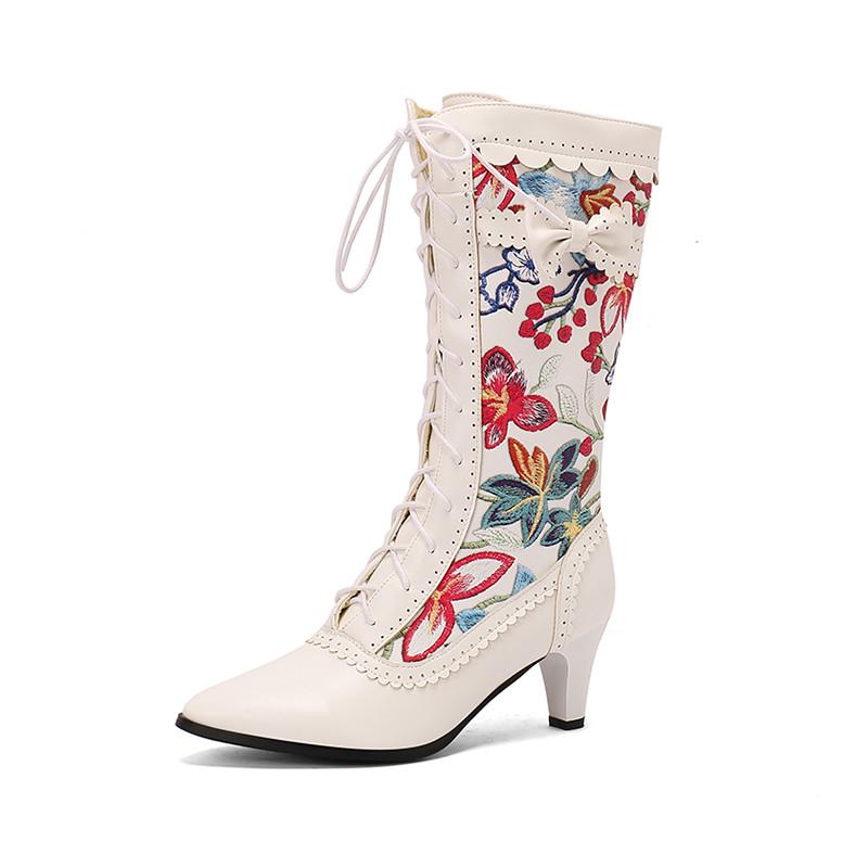 Женские ботильоны на высоком каблуке, осень-зима, новые, симпатичные, толстые каблуки, цветные, на фоне больших размеров сапог