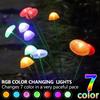 1/2/3/4PCS LED Solar Outdoor Jellyfish Swaying Lights Waterproof Garden RGB Mushroom Lawns Lamp for Patio Yard Garden Decoration