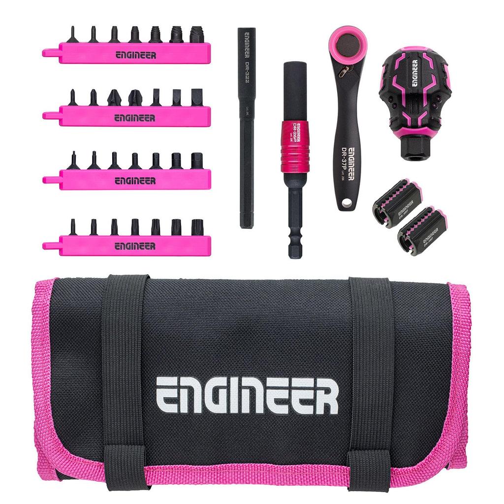 Engineer Combined Tool Set PINK BLACK set Case W370 x D220mm & 35-piece size KS-51P
