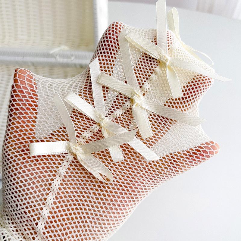 1 пара чулок весна-лето колготки тонкие женские носки лолита хлопок бантик