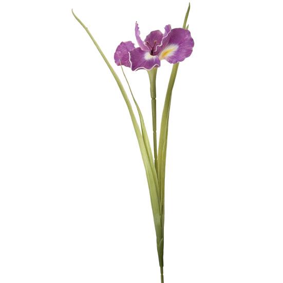 26" Artificial Iris Flower Flower Bouquet with Real Touch Fake Long Stem
