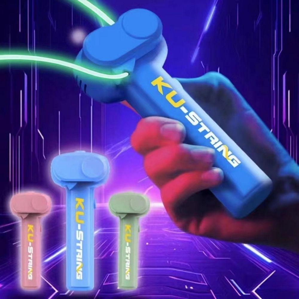 Glow-in-the-Dark Rope Launcher Toy Adjustable Speed Controller Rope Rope Thruster  for All Ages