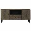 VidaXL Meuble TV noir 105x33x46 cm bois massif de manguier, banc TV, meuble télé, meuble multimédia, buffet TV, meuble hifi, 4017698