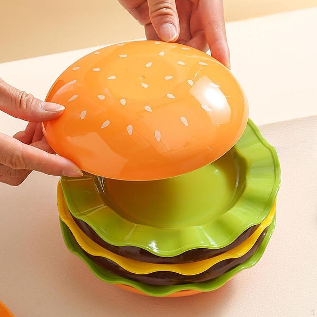 Набор тарелок для гамбургеров Тарелки и миски Креативная суповая миска Многоразовая столовая посуда для вечеринки