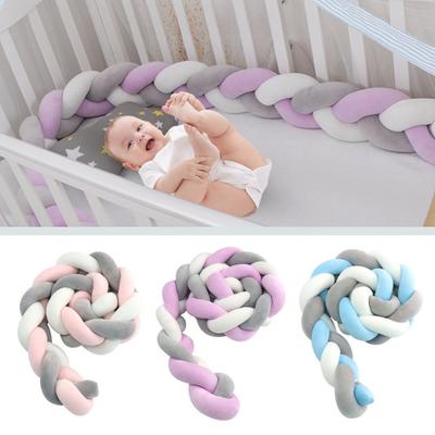 Подушка-шар с узлом, плетеный бампер для детской кроватки, европейский вязаный чехол для детской кроватки