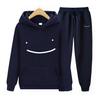 Women's Hoodie Autumn Men's Hoodie + Pants Sets Solid Color Zip Suit Hoodie Two Pieces Set Hooded Sweatshirt