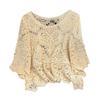 Hollow Out Knitted Sweater for Women's Summer New Korean Version Loose Short Half Sleeved Crochet Sun Protection Top Shawl