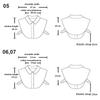 Women Vintage Detachable Solid Shirt False Collar Clothes Accessories Hollow Lace Fake Collar