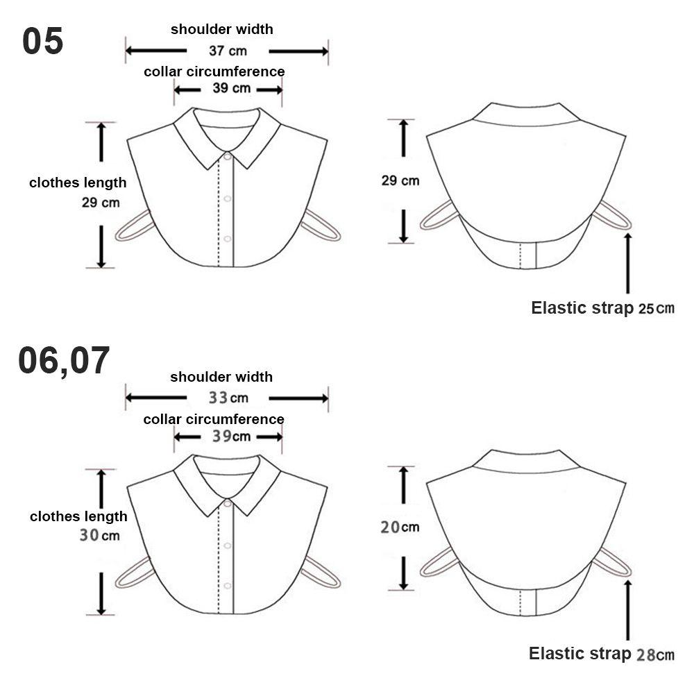 Women Vintage Detachable Solid Shirt False Collar Clothes Accessories Hollow Lace Fake Collar