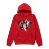 Unisex Oversized Hooded Sweatshirt With Punk Graphic Print Loose Fit Kangaroo Pocket Fall Casual Wear