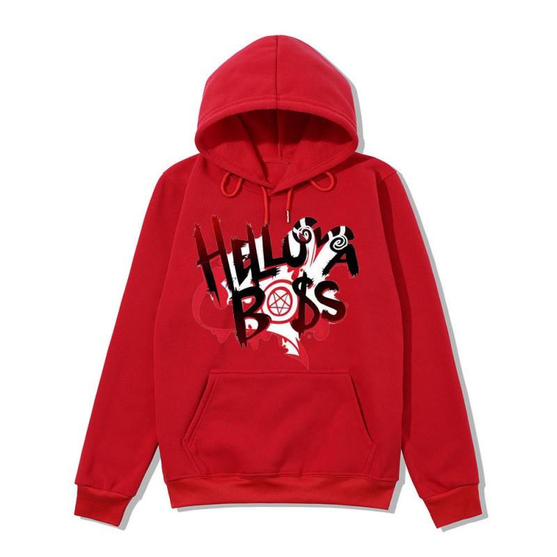 Unisex Oversized Hooded Sweatshirt With Punk Graphic Print Loose Fit Kangaroo Pocket Fall Casual Wear