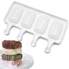 Форма для мороженого, 4 полости, пищевой класс, легкосъемная антипригарная форма, не содержит BPA, DIY многоразовая летняя машина для изготовления леденцов