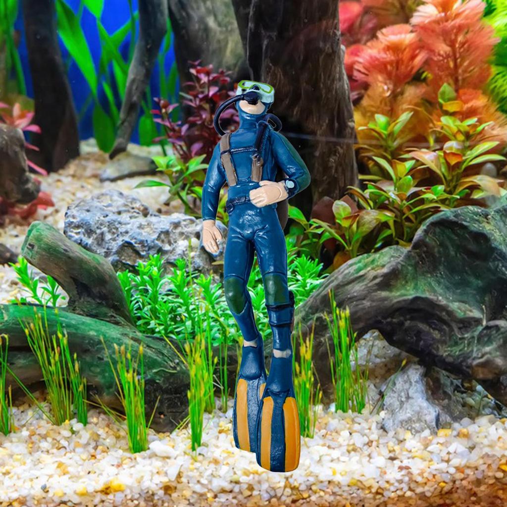 Diver Figure Tank Decorations, Creative Simulation Cute Figurine, Mini Aquarium